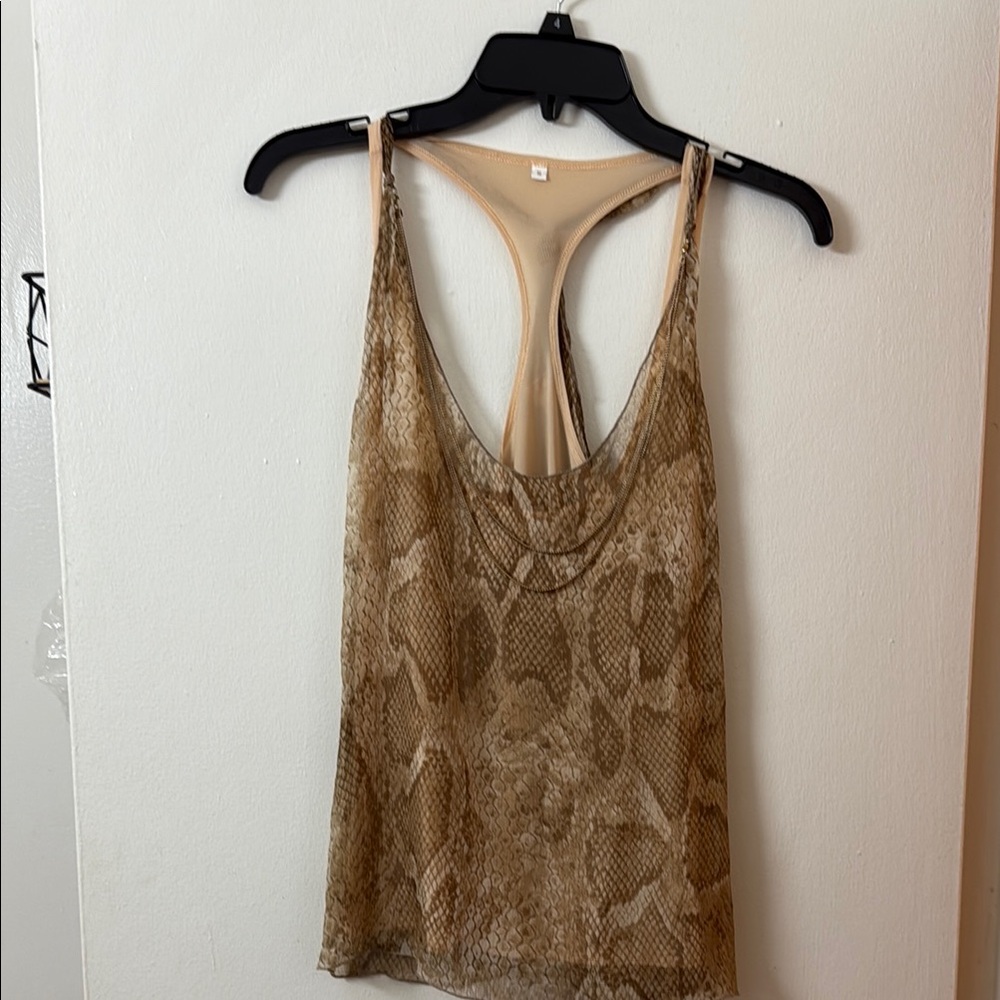 Snake Print Sleeveless Top